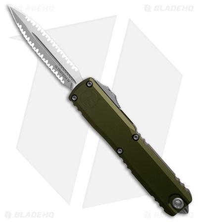 Microtech Ultratech Gen IV D/E OTF Knife OD Green Aluminum (3.5" SW Double FS)