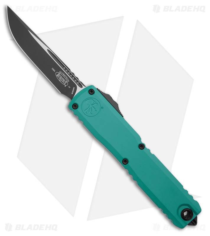 Microtech Ultratech Gen IV S/E OTF Automatic Knife Cyan Aluminum (3.4" Black)