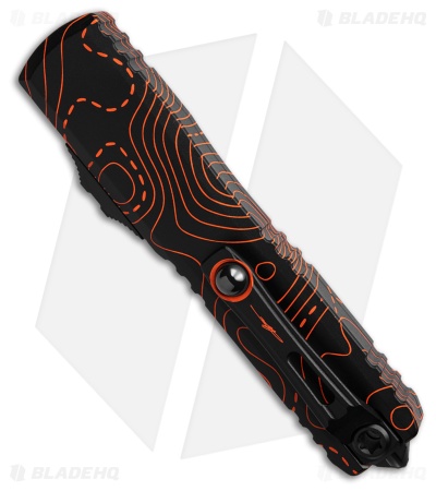 Microtech Ultratech Gen IV SS D/E OTF Knife Topo Black/Orange Camo (3.5" BLK/OR)