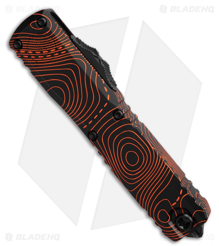 Microtech Ultratech Gen IV SS D/E OTF Knife Topo Black/Orange Camo (3.5" BLK/OR)