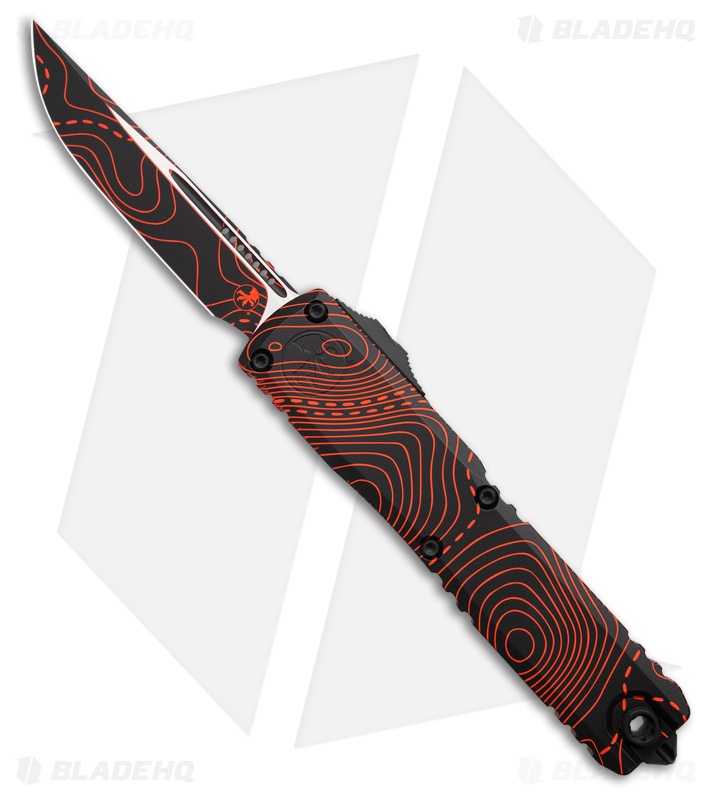 Microtech Ultratech Gen IV SS S/E OTF Knife Topo Black/Orange Camo (3.5" BLK/OR)