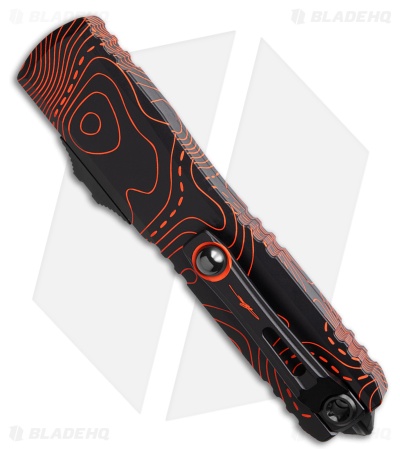 Microtech Ultratech Gen IV SS S/E OTF Knife Topo Black/Orange Camo (3.5" BLK/OR)