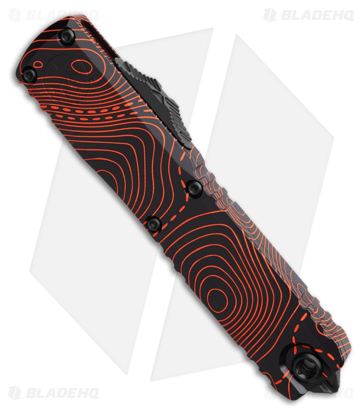 Microtech Ultratech Gen IV SS S/E OTF Knife Topo Black/Orange Camo (3.5" BLK/OR)
