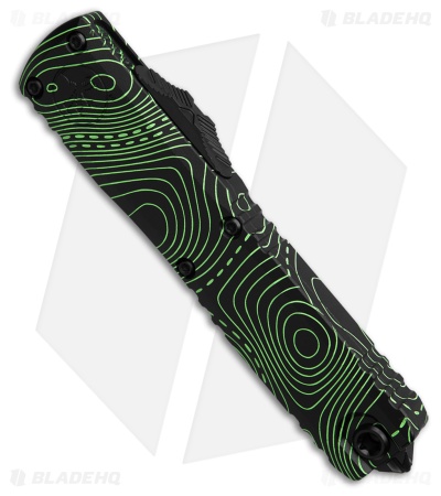 Microtech Ultratech Gen IV SS T/E OTF Knife Topo Black/Green Camo (3.5" BLK/GR)