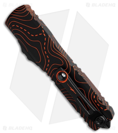 Microtech Ultratech Gen IV SS T/E OTF Knife Topo Black/Orange Camo (3.5" BLK/OR)