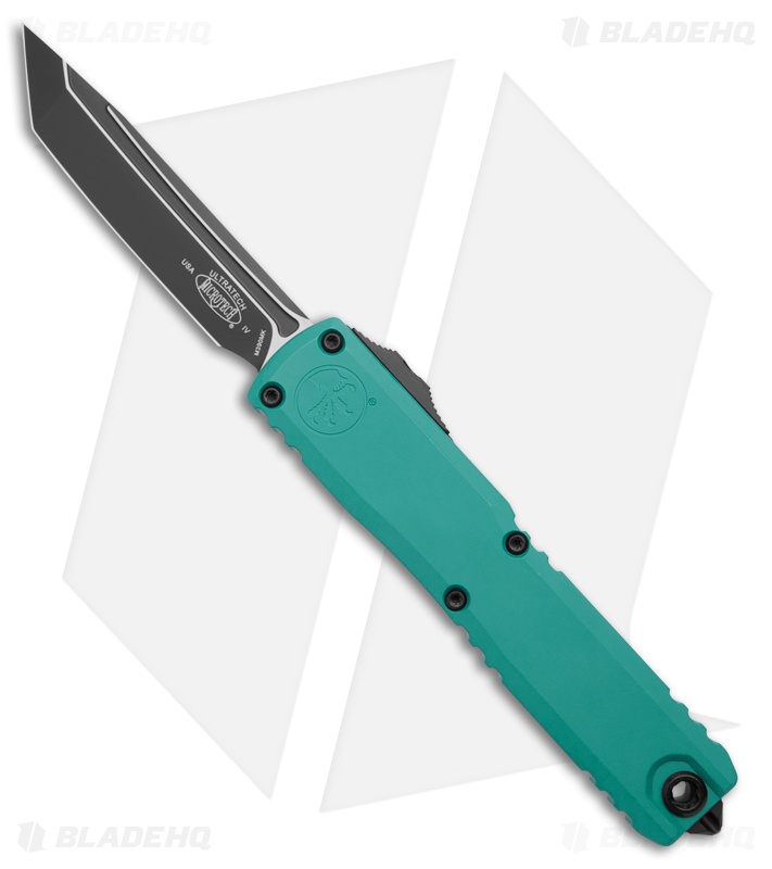 Microtech Ultratech Gen IV T/E OTF Automatic Knife Cyan Aluminum (3.4" Black)