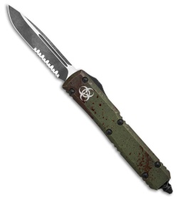Microtech Ultratech S/E OTF Automatic Knife Outbreak (3.4" Deep Engraved Serr)
