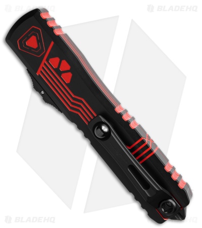 Microtech Ultratech Signature Series D/E Gen IV Automatic Knife Red Al (3.5" Blk