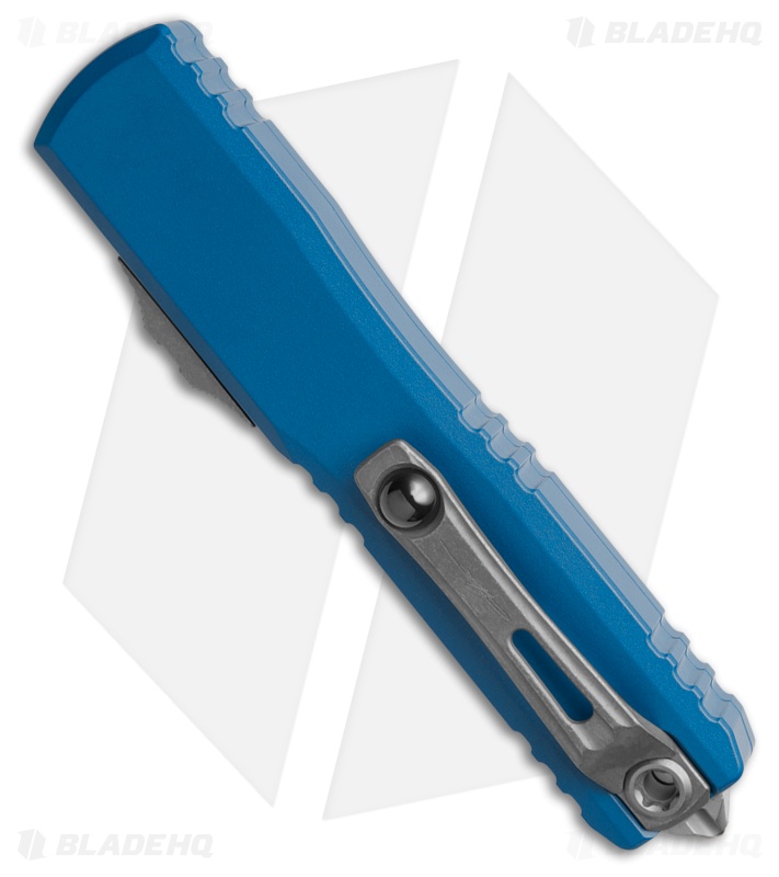 Microtech Ultratech ZBP Zero Forks D/E OTF Automatic Knife Blue Al (3.5" Apoc)