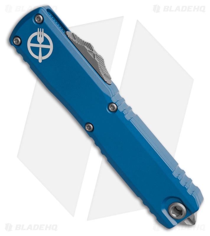 Microtech Ultratech ZBP Zero Forks D/E OTF Automatic Knife Blue Al (3.5" Apoc)