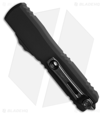 Microtech Ultratech ZBP Gen III Shadow D/E OTF Knife Black Al (3.5" DLC Serr)