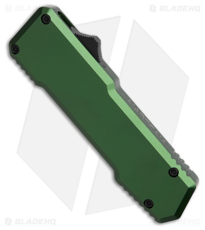 SOS Knives Tanto D/A OTF Automatic Knife OD Green Aluminum (3.1" Two-Tone)