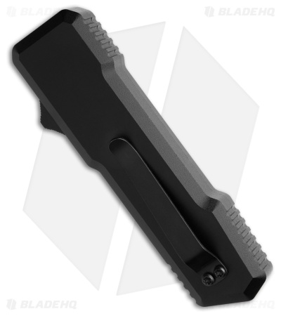 SOS Knives Wharncliffe D/A OTF Automatic Knife Black Aluminum (3.1" BB)
