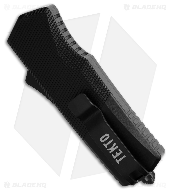 Tekto Knives A5 Spry Mini Tanto OTF Automatic Knife Black Aluminum (1.9" Black)