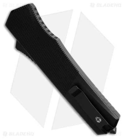 Tekto Knives A5 Spry OTF Automatic Knife Black Aluminum (3.5" Black)