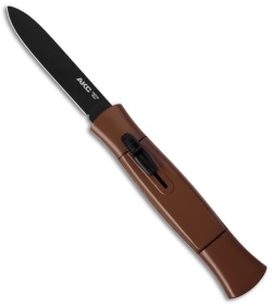 AKC 077 Concord OTF Automatic Knife Brown (3.25" Black Flat)