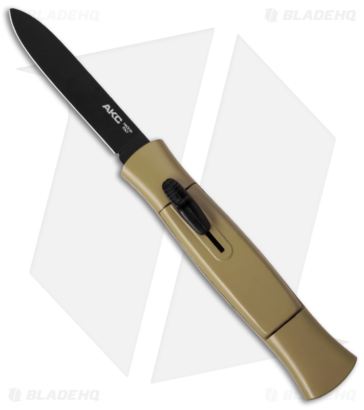 AKC 077 Concord OTF Automatic Knife Desert Tan (3.25" Black Flat)