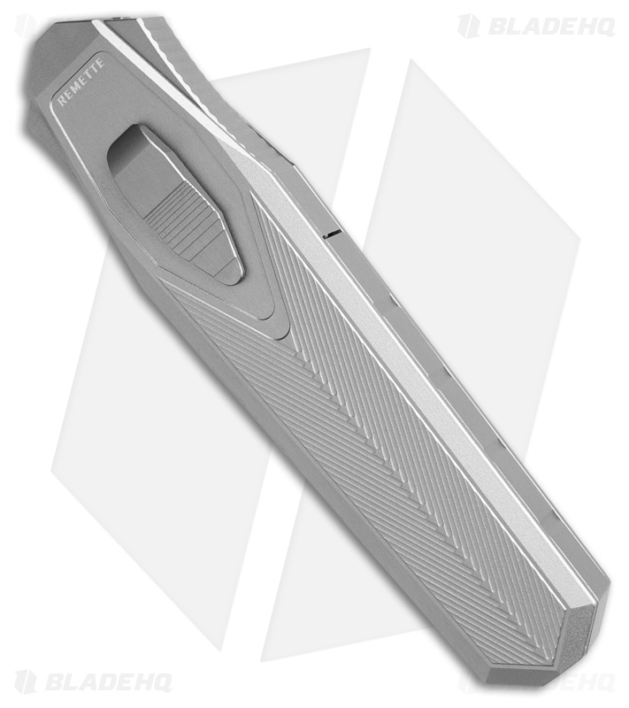 REMETTE RT-Swordfish Clip Point Gravity Knife Al + CF (3" Sandblast 14C28N)