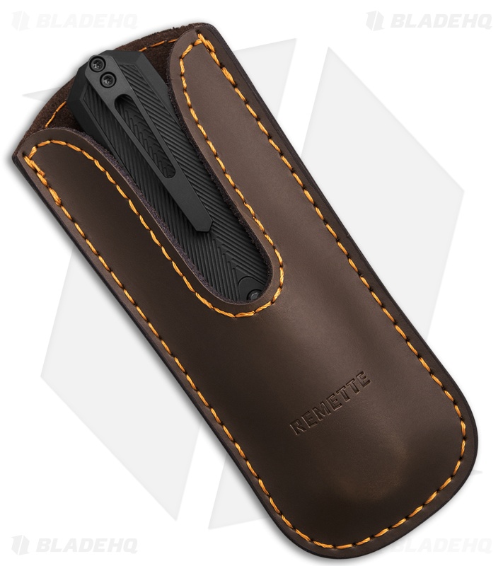 REMETTE RT-Swordfish Clip Point OTF Gravity Knife Black Al/Copper CF (3" Black)