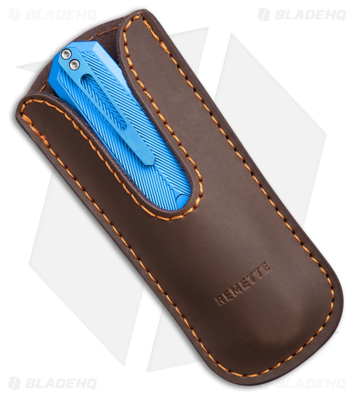 REMETTE RT-Swordfish Clip Point Knife Blue Al RWB CF Sandblast