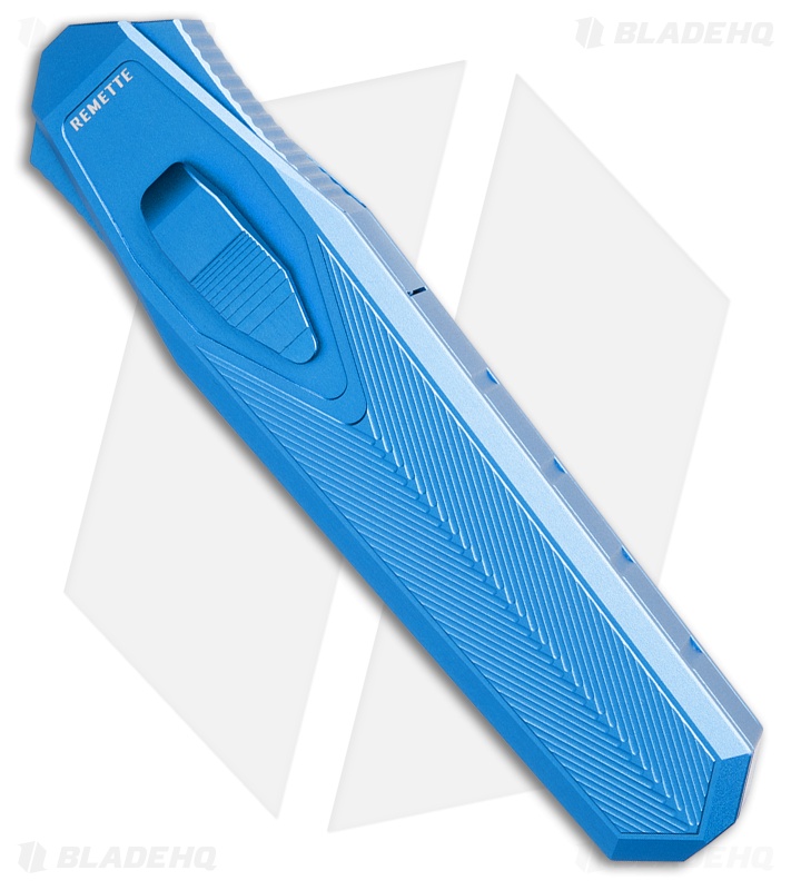 REMETTE RT-Swordfish Clip Point OTF Gravity Knife Blue Al + RWB CF (3.1" SW)