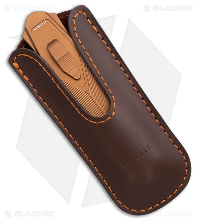 REMETTE RT-Swordfish Clip Point OTF Gravity Knife Bronze Al + CF (3" Sandblast)