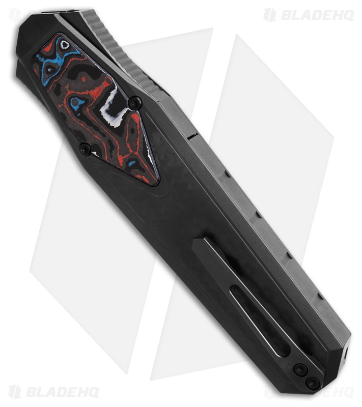 REMETTE RT-Swordfish OTF Gravity Knife Black Ti + Blue/Red/White CF (3" DLC)