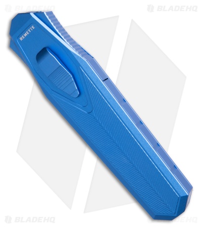 REMETTE RT-Swordfish OTF Gravity Knife Blue Al + CF (3" Sand Blasted)
