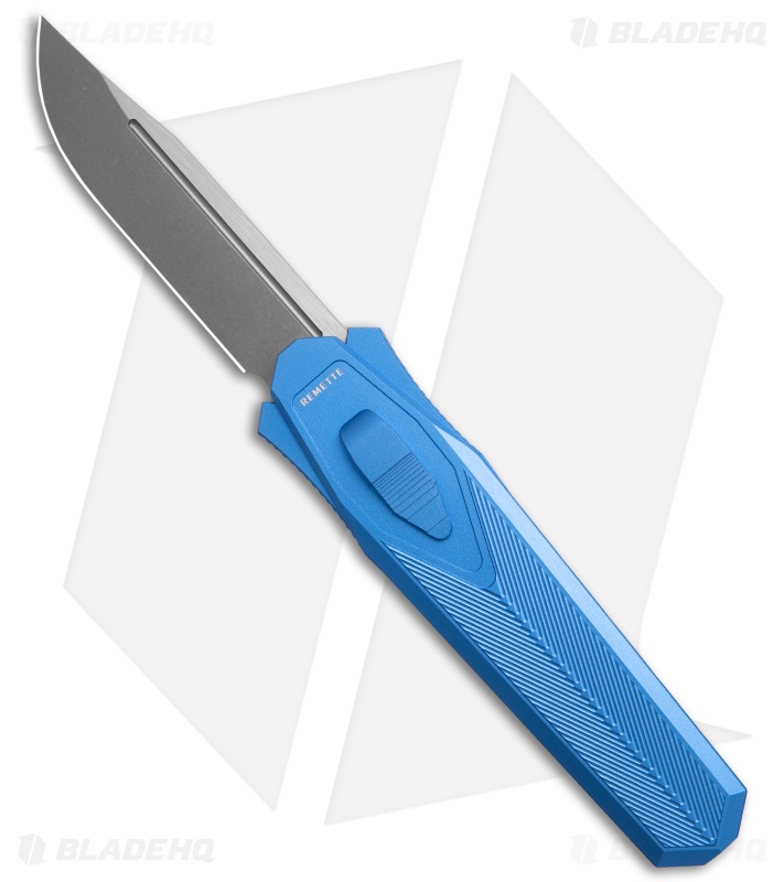 REMETTE RT-Swordfish OTF Gravity Knife Blue Al + CF (3" Stonewash)