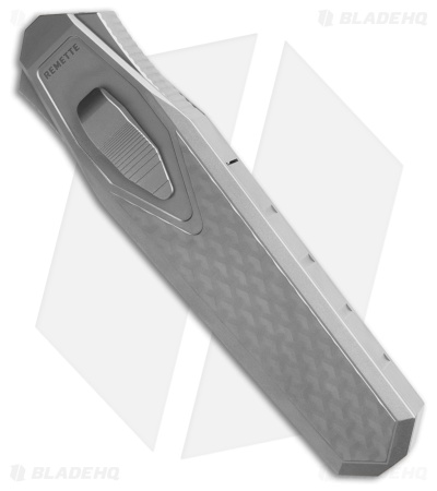 REMETTE RT-Swordfish OTF Gravity Knife Gray Ti + Black CF (3" Satin)