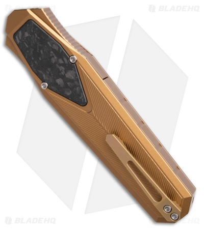 REMETTE RT-Swordfish OTF Gravity Knife Tan Aluminum (3" Stonewash)
