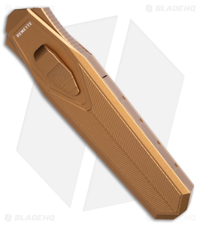 REMETTE RT-Swordfish OTF Gravity Knife Tan Aluminum (3" Stonewash)