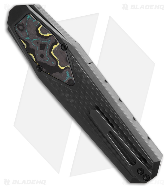 REMETTE RT-Swordfish Reverse Tanto Gravity Knife Black Ti + GRN/BLK CF (3" DLC)