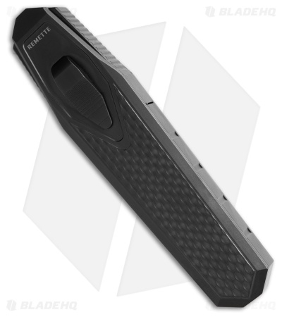 REMETTE RT-Swordfish Reverse Tanto Gravity Knife Black Ti + GRN/BLK CF (3" DLC)