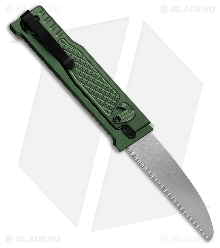 Reate EXO-Performance Dual Blade Gravity Knife Green Aluminum Diamond (3.1" SW)