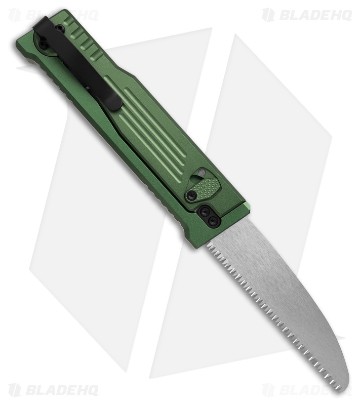 Reate EXO-Performance Dual Blade Gravity Knife Green Aluminum Stripe (3.1" SW)