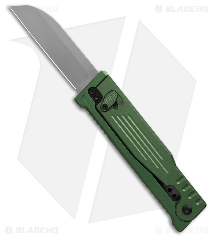 Reate EXO-Performance Dual Blade Gravity Knife Green Aluminum Stripe (3.1" SW)