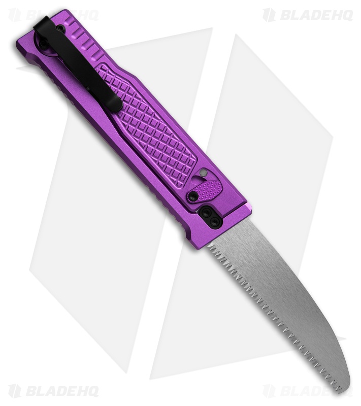 Reate EXO-Performance Dual Blade Gravity Knife Purple Aluminum Diamond (3.1" SW)