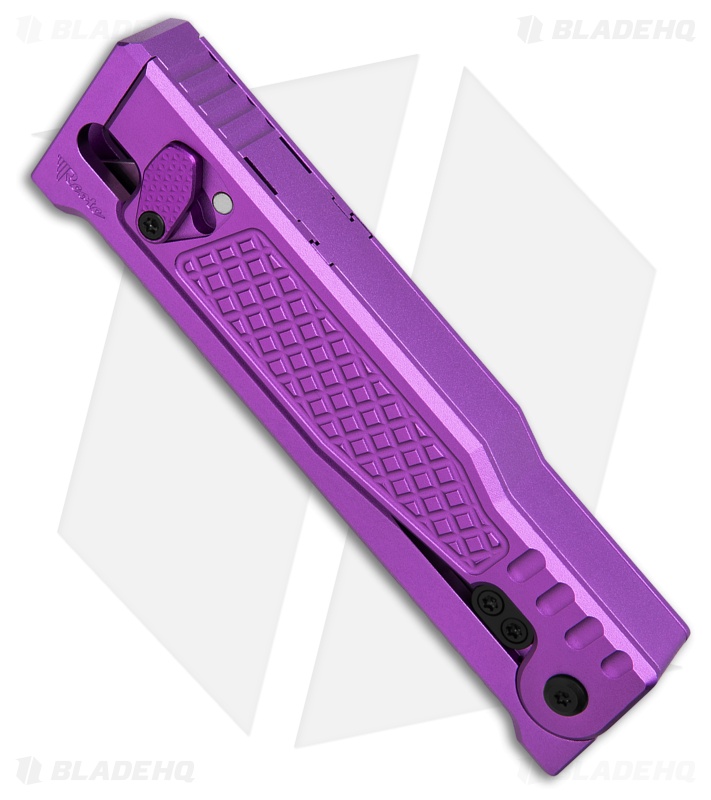 Reate EXO-Performance Dual Blade Gravity Knife Purple Aluminum Diamond (3.1" SW)