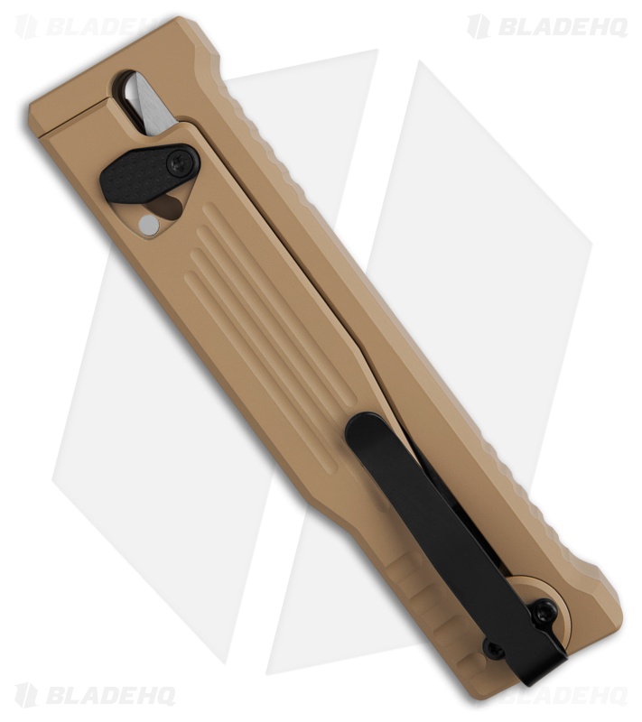 Reate EXO-Performance Dual Blade Gravity Knife Tan Aluminum Stripe (3.1" SW)