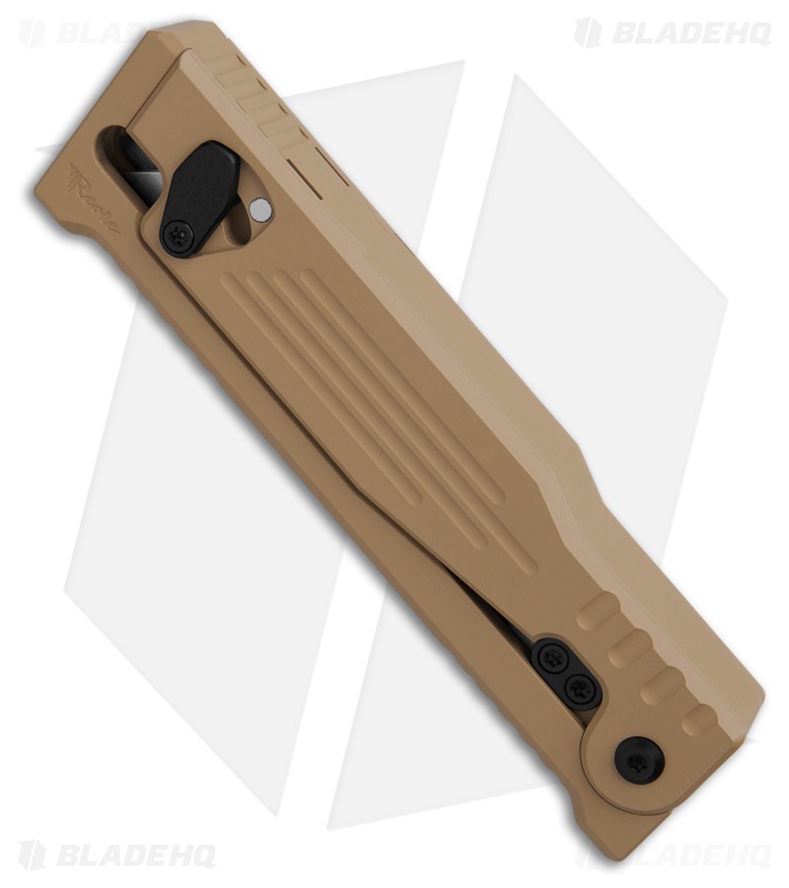 Reate EXO-Performance Dual Blade Gravity Knife Tan Aluminum Stripe (3.1" SW)