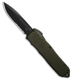 Guardian Tactical RECON-040 OTF Automatic Knife OD Green Aluminum (4" Black Serr