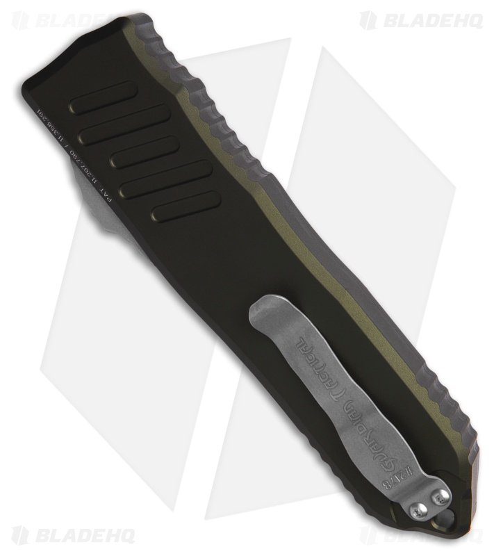 Guardian Tactical RECON-040 OTF Automatic Knife OD Green Aluminum (4" SW Serr)