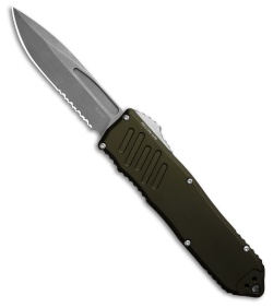 Guardian Tactical RECON-040 OTF Automatic Knife OD Green Aluminum (4" SW Serr)