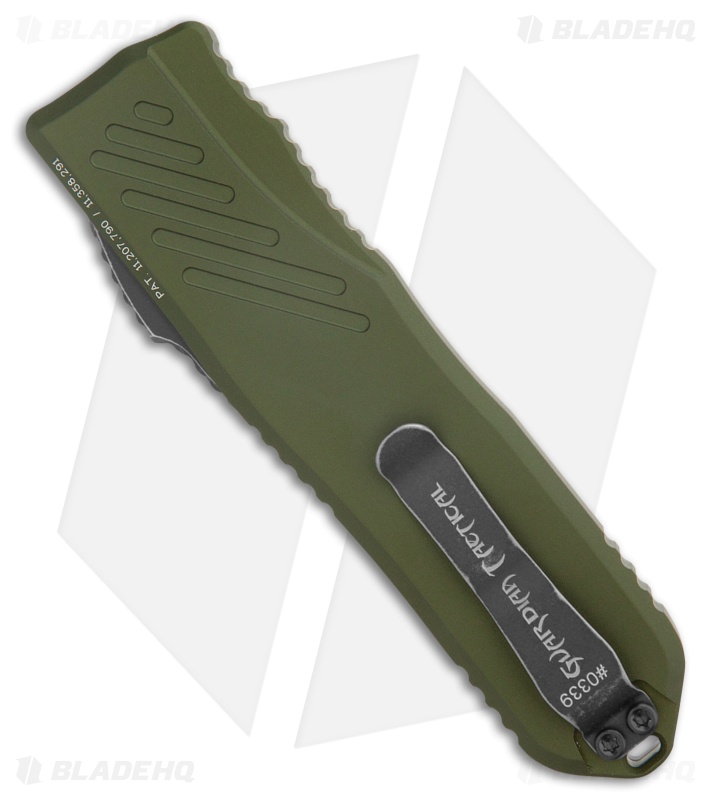 Guardian Tactical RECON-040 OTF Automatic Knife OD Green Aluminum (4" Dark SW)