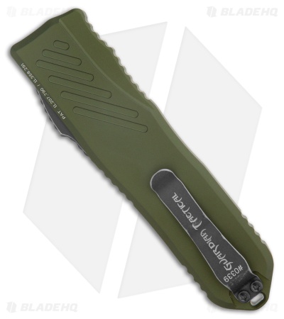 Guardian Tactical RECON-040 OTF Automatic Knife OD Green Aluminum (4" Dark SW)