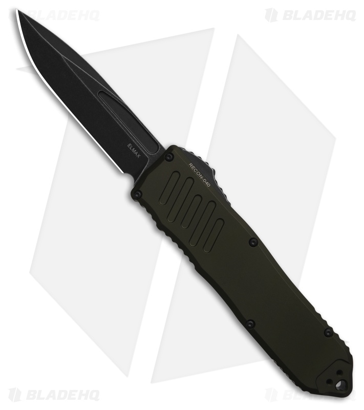 Guardian Tactical RECON-040 OTF Automatic Knife OD Green Aluminum (4" Dark SW)