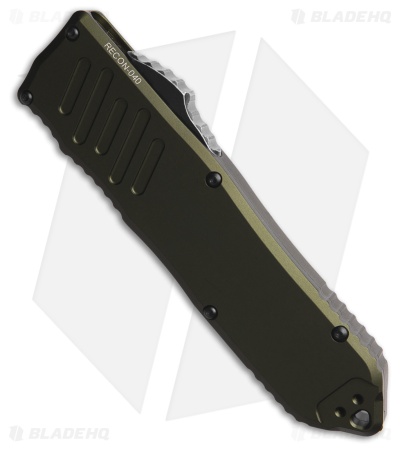 Guardian Tactical RECON-040 OTF Auto Knife OD Green Aluminum (4" Dark SW Serr)
