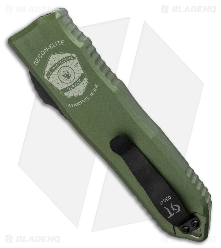 Guardian Tactical RECON-ELITE OTF Auto Knife Tanto OD Green (4" Black Serr)
