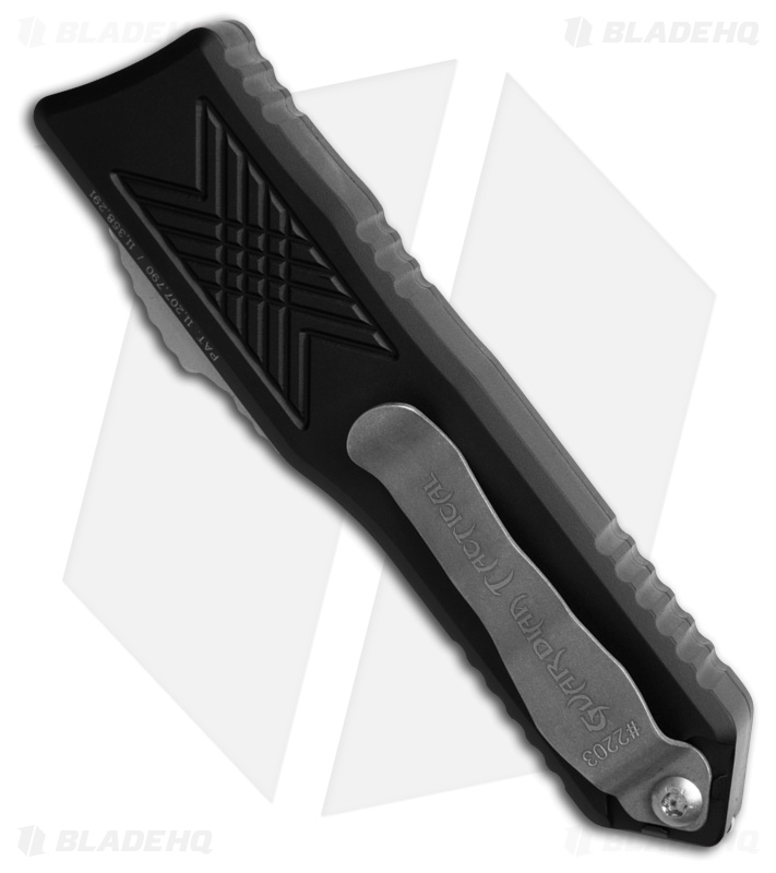 Guardian Tactical GTX-025 Black OTF Automatic Knife (2.5" Stonewash Tanto) 